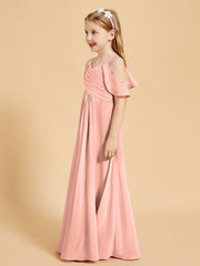 Off the Shoulder Bridesmaid Dresses for Juniors Coral