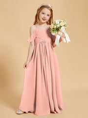 Off the Shoulder Bridesmaid Dresses for Juniors Coral