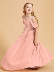 Off the Shoulder Bridesmaid Dresses for Juniors Coral
