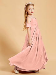 Off the Shoulder Bridesmaid Dresses for Juniors Coral