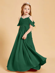 Off the Shoulder Bridesmaid Dresses for Juniors Dark Green