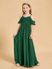 Off the Shoulder Bridesmaid Dresses for Juniors Dark Green
