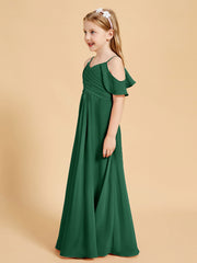Off the Shoulder Bridesmaid Dresses for Juniors Dark Green