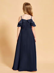 Off the Shoulder Bridesmaid Dresses for Juniors Dark Navy