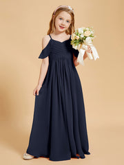 Off the Shoulder Bridesmaid Dresses for Juniors Dark Navy