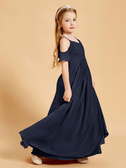 Off the Shoulder Bridesmaid Dresses for Juniors Dark Navy