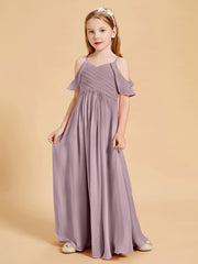 Off the Shoulder Bridesmaid Dresses for Juniors Dusk