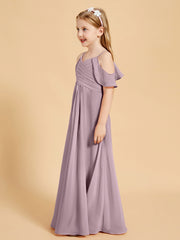 Off the Shoulder Bridesmaid Dresses for Juniors Dusk