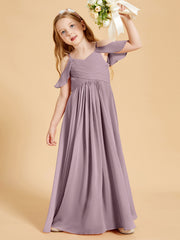 Off the Shoulder Bridesmaid Dresses for Juniors Dusk