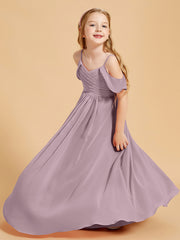Off the Shoulder Bridesmaid Dresses for Juniors Dusk