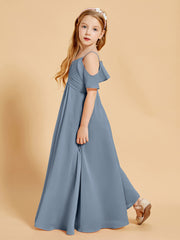 Off the Shoulder Bridesmaid Dresses for Juniors Dusty Blue