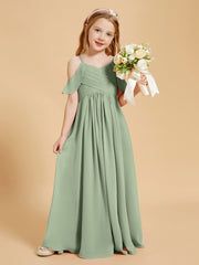 Off the Shoulder Bridesmaid Dresses for Juniors Dusty Sage
