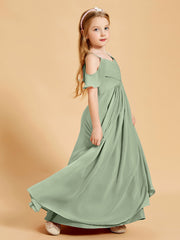 Off the Shoulder Bridesmaid Dresses for Juniors Dusty Sage