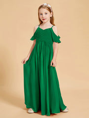 Off the Shoulder Bridesmaid Dresses for Juniors Emerald