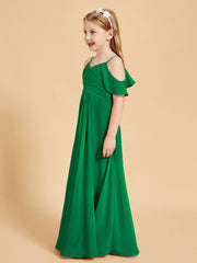 Off the Shoulder Bridesmaid Dresses for Juniors Emerald