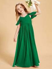 Off the Shoulder Bridesmaid Dresses for Juniors Emerald
