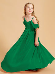 Off the Shoulder Bridesmaid Dresses for Juniors Emerald