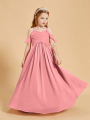 Off the Shoulder Bridesmaid Dresses for Juniors Flamingo