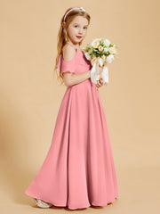 Off the Shoulder Bridesmaid Dresses for Juniors Flamingo