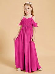 Off the Shoulder Bridesmaid Dresses for Juniors Fuchsia
