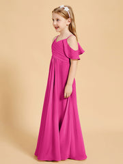 Off the Shoulder Bridesmaid Dresses for Juniors Fuchsia