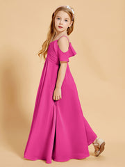 Off the Shoulder Bridesmaid Dresses for Juniors Fuchsia
