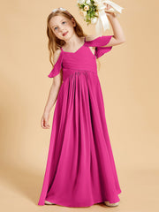 Off the Shoulder Bridesmaid Dresses for Juniors Fuchsia