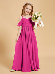 Off the Shoulder Bridesmaid Dresses for Juniors Fuchsia