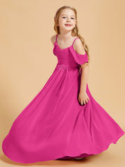 Off the Shoulder Bridesmaid Dresses for Juniors Fuchsia