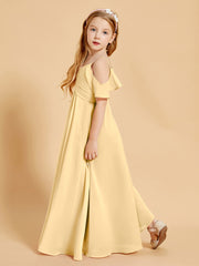 Off the Shoulder Bridesmaid Dresses for Juniors Gold