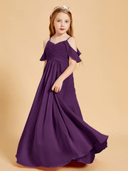 Off the Shoulder Bridesmaid Dresses for Juniors Grape