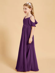 Off the Shoulder Bridesmaid Dresses for Juniors Grape