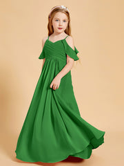 Off the Shoulder Bridesmaid Dresses for Juniors Green