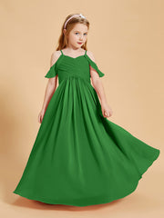 Off the Shoulder Bridesmaid Dresses for Juniors Green