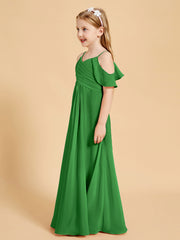 Off the Shoulder Bridesmaid Dresses for Juniors Green