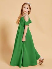 Off the Shoulder Bridesmaid Dresses for Juniors Green