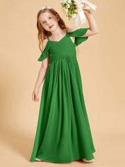 Off the Shoulder Bridesmaid Dresses for Juniors Green