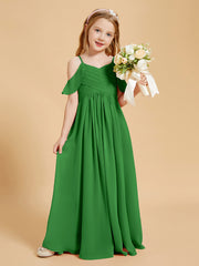 Off the Shoulder Bridesmaid Dresses for Juniors Green