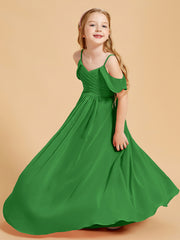 Off the Shoulder Bridesmaid Dresses for Juniors Green