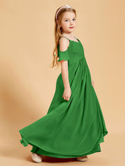 Off the Shoulder Bridesmaid Dresses for Juniors Green