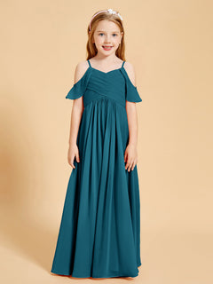 Off the Shoulder Bridesmaid Dresses for Juniors Ink Blue