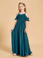 Off the Shoulder Bridesmaid Dresses for Juniors Ink Blue