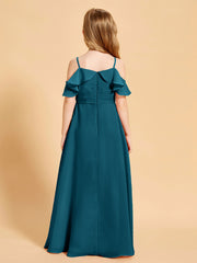 Off the Shoulder Bridesmaid Dresses for Juniors Ink Blue
