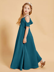 Off the Shoulder Bridesmaid Dresses for Juniors Ink Blue