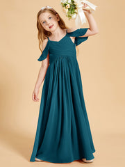 Off the Shoulder Bridesmaid Dresses for Juniors Ink Blue