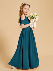 Off the Shoulder Bridesmaid Dresses for Juniors Ink Blue