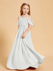 Off the Shoulder Bridesmaid Dresses for Juniors Ivory