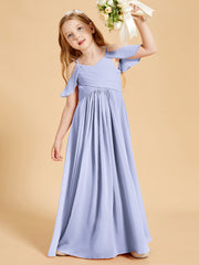 Off the Shoulder Bridesmaid Dresses for Juniors Lavender