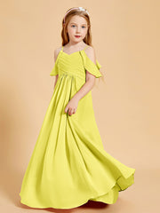Off the Shoulder Bridesmaid Dresses for Juniors Lemon