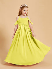 Off the Shoulder Bridesmaid Dresses for Juniors Lemon